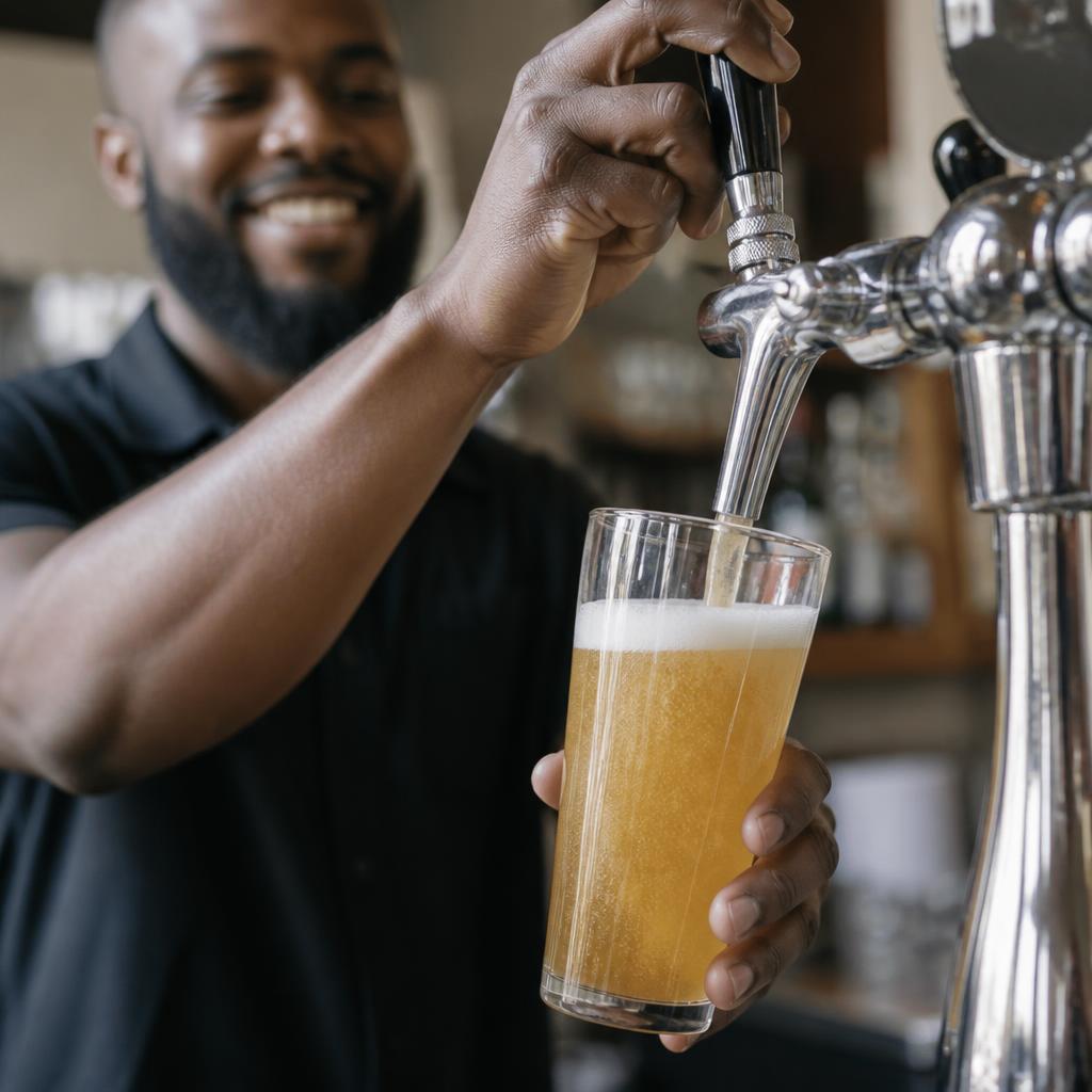 Servicekraft reicht Fingerfood auf einer Veranstaltung