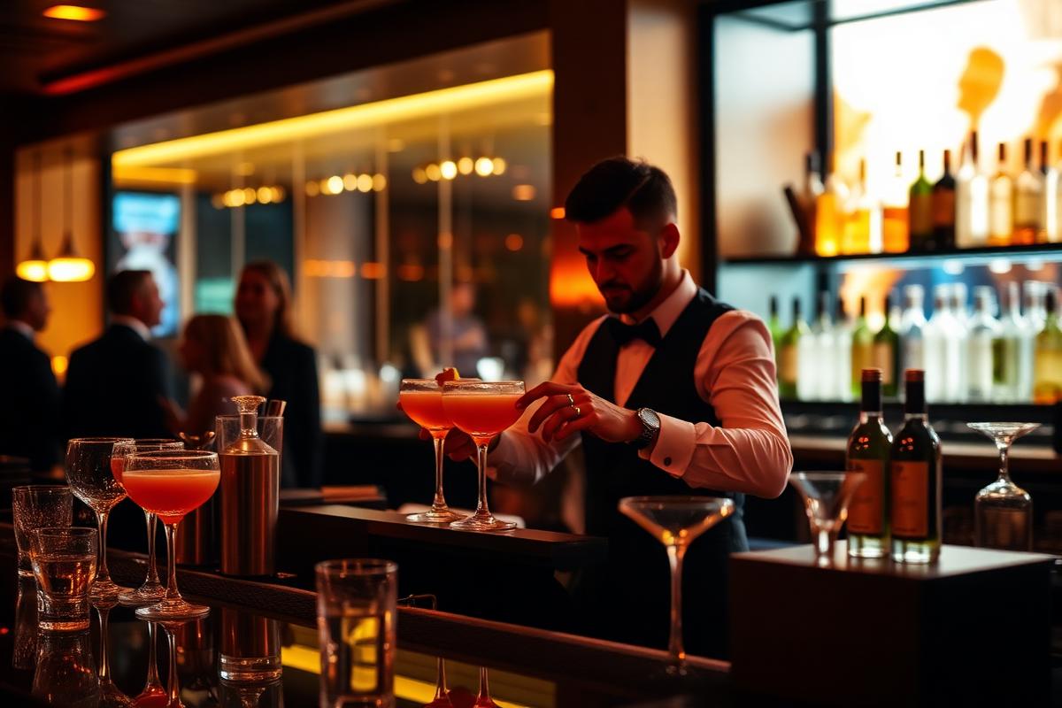Barkeeper an einer Event-Bar